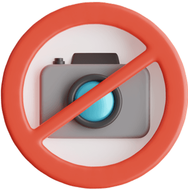 Foto van een verboden bord om fotos te maken